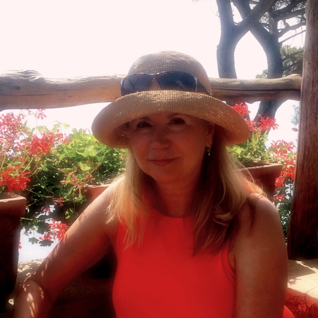 Image of Phyllis Gricus at the Villa Cimbrone Garden Ravello Italy on Almafi Coast
